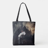 Tote Bag Bull Terrier Halloween effroi (Dos)