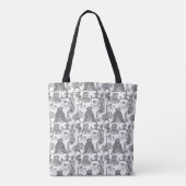 Tote Bag BULLDOG FRANÇAIS Terrier Black Toile (Dos)