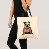 Tote Bag Bulldog Free Hugs (Devant (produit))