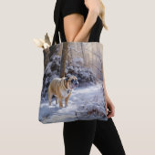 Tote Bag Bulldog Qu'Il Neige Noël Brossé (De près)