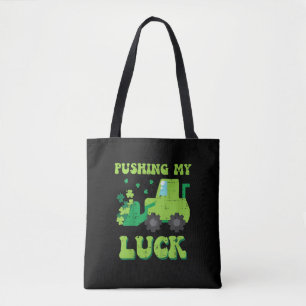 Tote Bag Bulldozer Jour de la Saint Patrick Enfants Poussan
