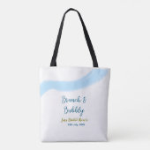 Tote Bag Bulle d'aquarelle dorée bleue et déjeuner de maria (Dos)