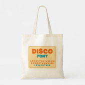 Tote Bag Bulle Disco Alphabet Police Gras Lettres Vintages (Dos)