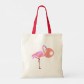 Tote Bag Bulle Flamant rose de gomme à bulle (Dos)