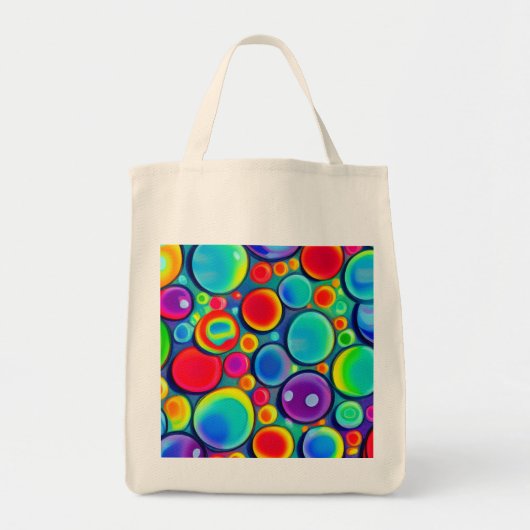 Tote Bag Bulles arc-en-ciel (Devant)