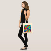 Tote Bag Bulles arc-en-ciel (Devant (modèle))