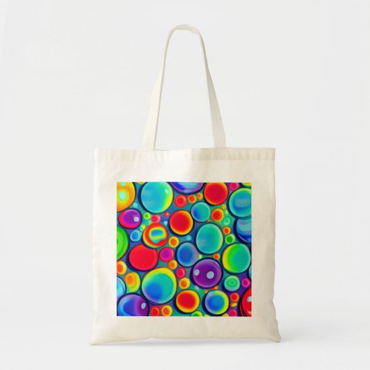 Tote Bag Bulles arc-en-ciel (Devant)