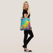 Tote Bag Bulles Colorées Flottantes Art (Sur le modèle)