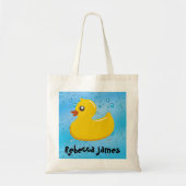 Tote Bag Bulles mignonnes/bleues en caoutchouc mignonnes (Devant)