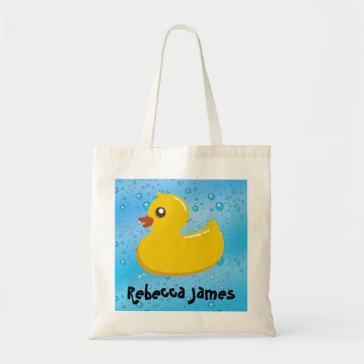 Tote Bag Bulles mignonnes/bleues en caoutchouc mignonnes (Devant)