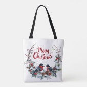Tote Bag Bullfinches Wreath - Joyeux Noël (Dos)