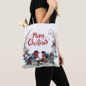 Tote Bag Bullfinches Wreath - Joyeux Noël (De près)