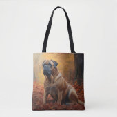Tote Bag Bullmastiff en automne Feuilles automne Inspire (Devant)