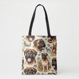 Tote Bag Bullmastiff vintage sans chaîne