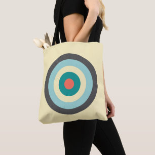 Tote Bag Bullseye combiné gris par Shirley Taylor