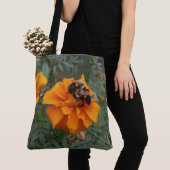 Tote Bag Bumblebees on Marigold Flower (De près)