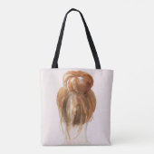 Tote Bag Bun de noeud à cheveux rouges (Dos)