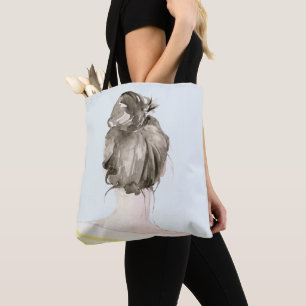 Tote Bag Bun de noeud de cheveux Brown