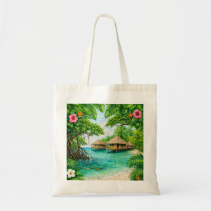 Tote Bag Bungalow sur l'eau tropical de Bocas del Toro