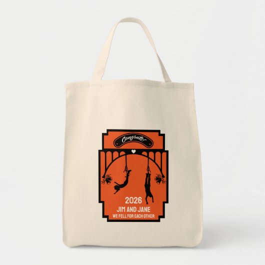 Tote Bag Bungee Jumping Mariage cadeau (Devant)