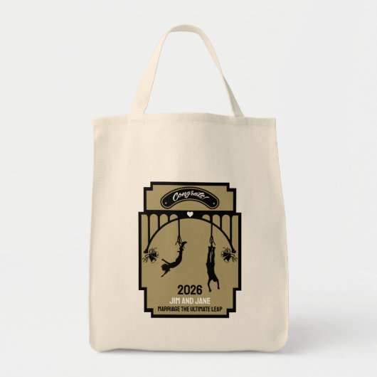Tote Bag Bungee Jumping Mariage cadeau (Devant)