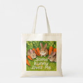 Tote Bag Bunnies et carottes de Pâques (Dos)