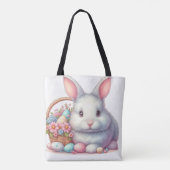 Tote Bag Bunny de Pâques Pretty Pastel (Dos)