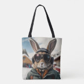 Tote Bag Bunny de snowboard Whimsical (Dos)