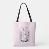 Tote Bag Bunny et Lilies (Dos)