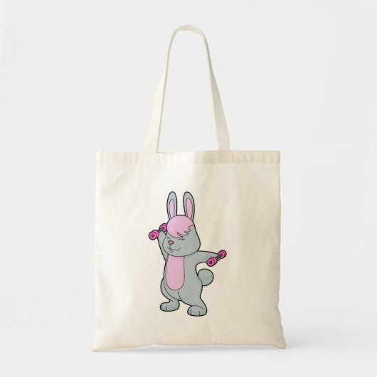 Tote Bag Bunny Fitness Dumbbell (Devant)
