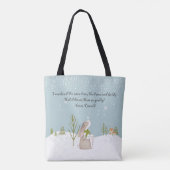 Tote Bag Bunny Je me demande si la neige (Dos)