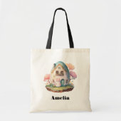 Tote Bag Bunny Rose & Oeuf Formé Maison Kawaii Style (Devant)