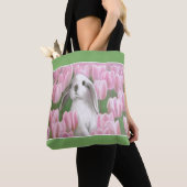 Tote Bag Bunny & Tulips (De près)