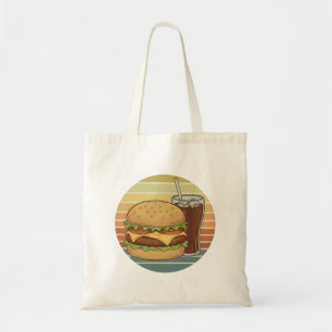 Tote Bag Burger et cola rétro.
