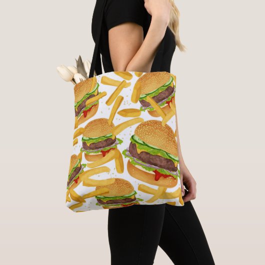 Tote Bag Burgers & Frites (De près)