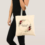 Tote Bag Burgundy Blush moderne Géométrique Bridesmaid cade (Devant (produit))