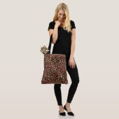 Tote Bag Burgundy et Gold Leopard Series Design 2 (Sur le modèle)