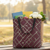 Tote Bag Burgundy Glam Geometric