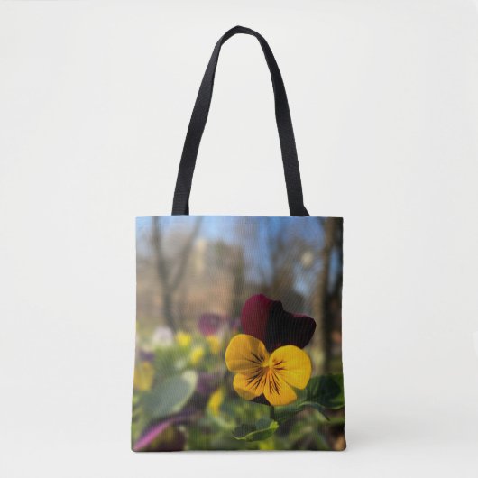 Tote Bag Burgundy yellow pany (Devant)