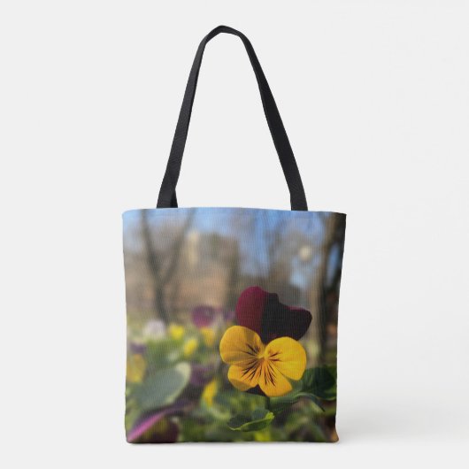 Tote Bag Burgundy yellow pany (Dos)