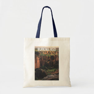 Tote Bag Burkina Faso Illustration Voyage Art Vintage