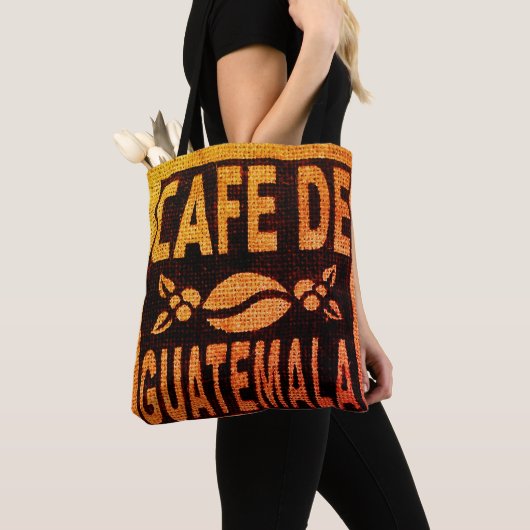 TOTE BAG BURLAP CAFÉ PURLAP FOURRE-TOUT GUATEMALAN (De près)