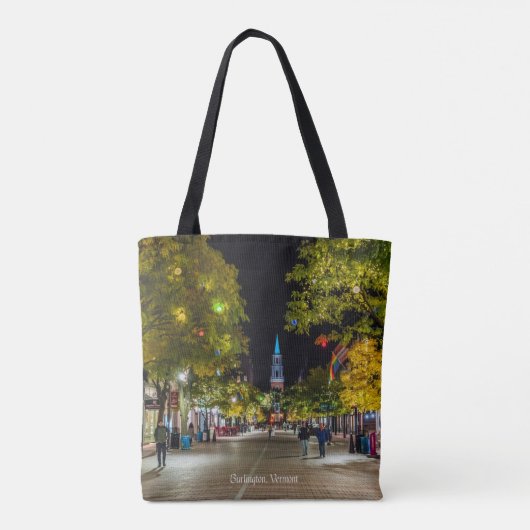 Tote Bag Burlington, paysage urbain du Vermont (Dos)