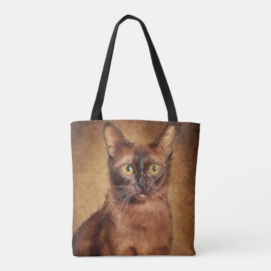 Tote Bag Burmese Cat Personalized (Dos)