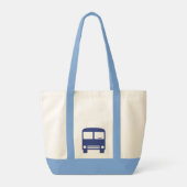 Tote Bag Bus bleu (Dos)