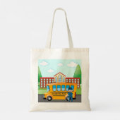 Tote Bag Bus Et Chauffeur Scolaires (Dos)