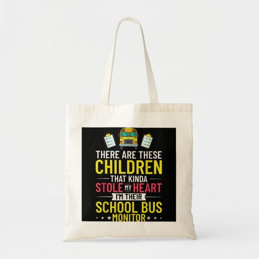 Tote Bag Bus Monitor School Bus Attendant Assistant Appreci (Devant)