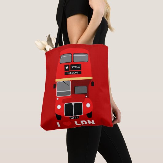 Tote Bag Bus Old London Routemaster Double Decker (De près)