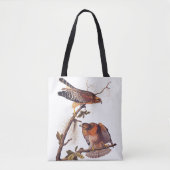 Tote Bag Buse à épaulettes roux Audubon Oiseau de proie (Devant)
