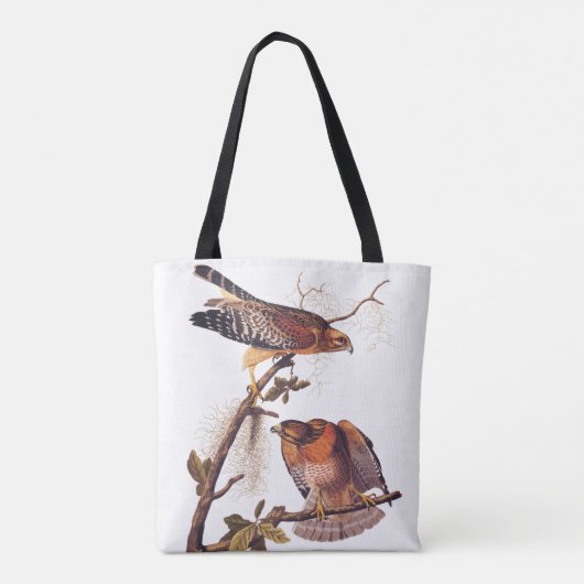 Tote Bag Buse à épaulettes roux Audubon Oiseau de proie (Dos)